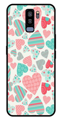 Hearts Pattern Metal Mobile Case for Samsung Galaxy S9 Plus