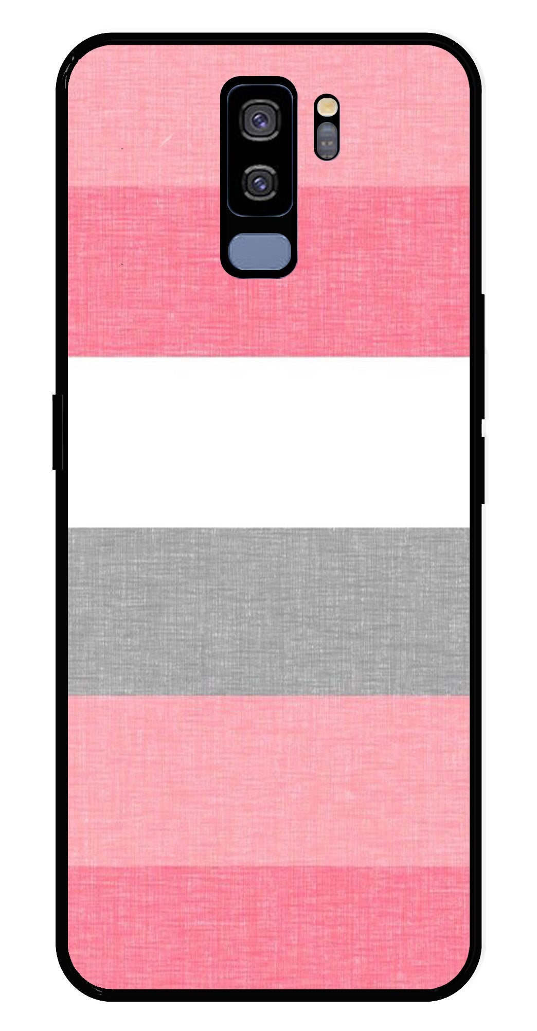 Pink Pattern Metal Mobile Case for Samsung Galaxy S9 Plus   (Design No -23)