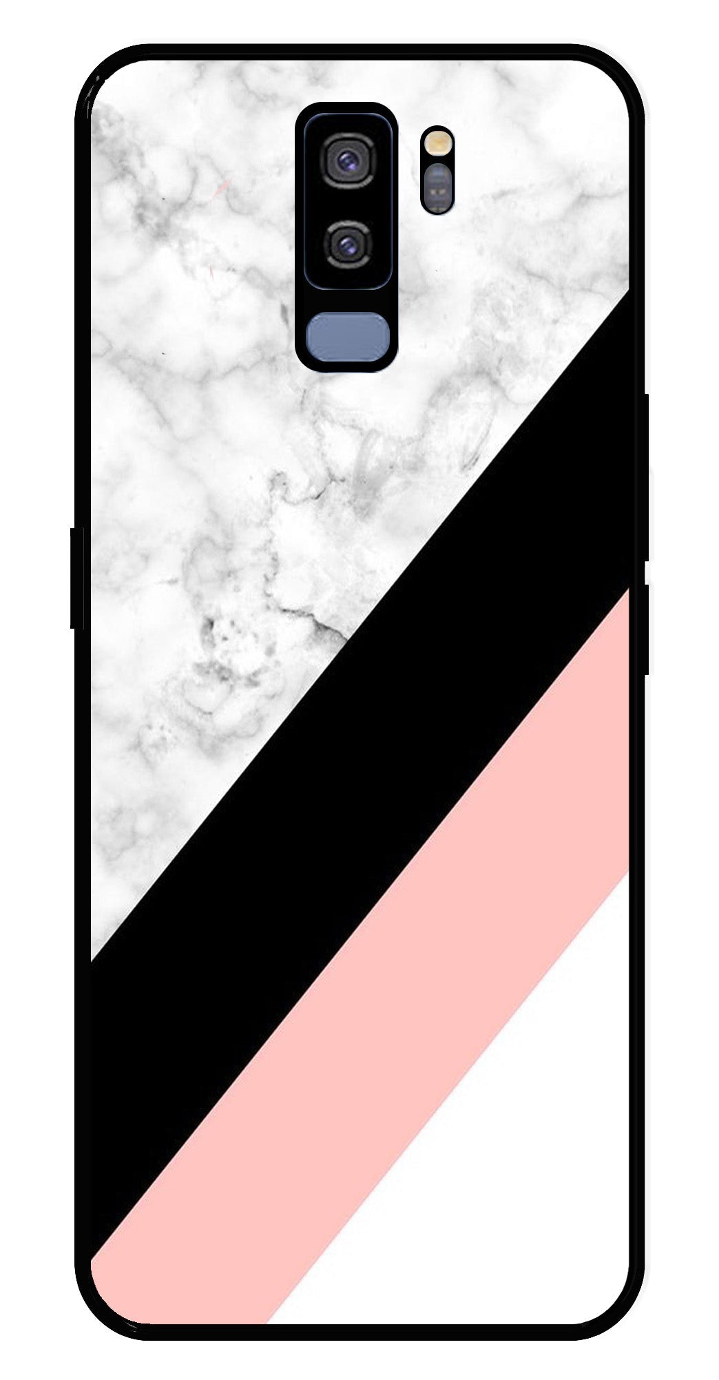 Marble Design Metal Mobile Case for Samsung Galaxy S9 Plus   (Design No -24)