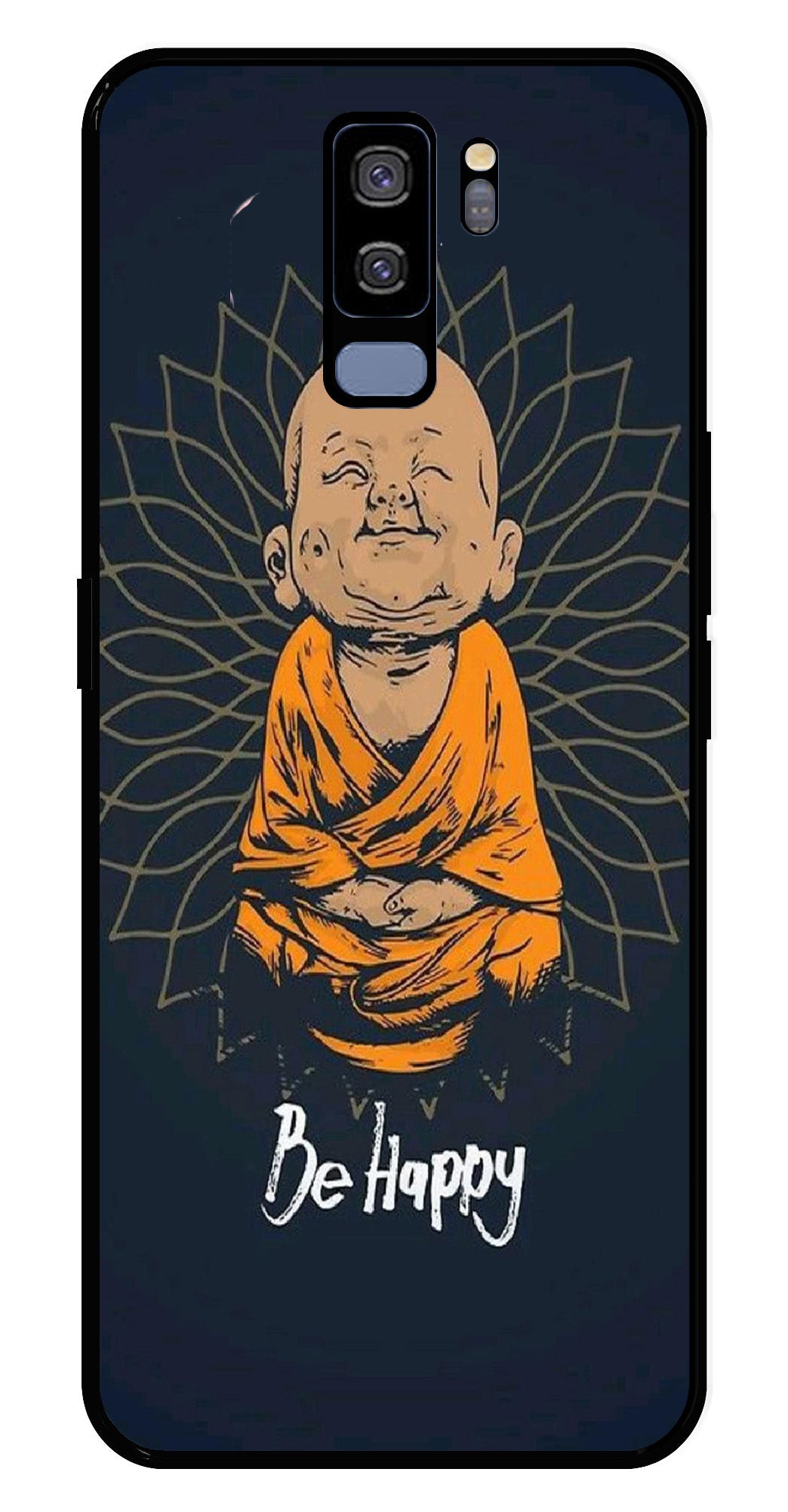 Be Happy Metal Mobile Case for Samsung Galaxy S9 Plus   (Design No -27)