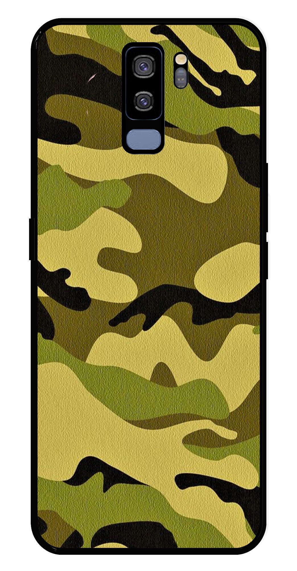 Army Pattern Metal Mobile Case for Samsung Galaxy S9 Plus   (Design No -35)