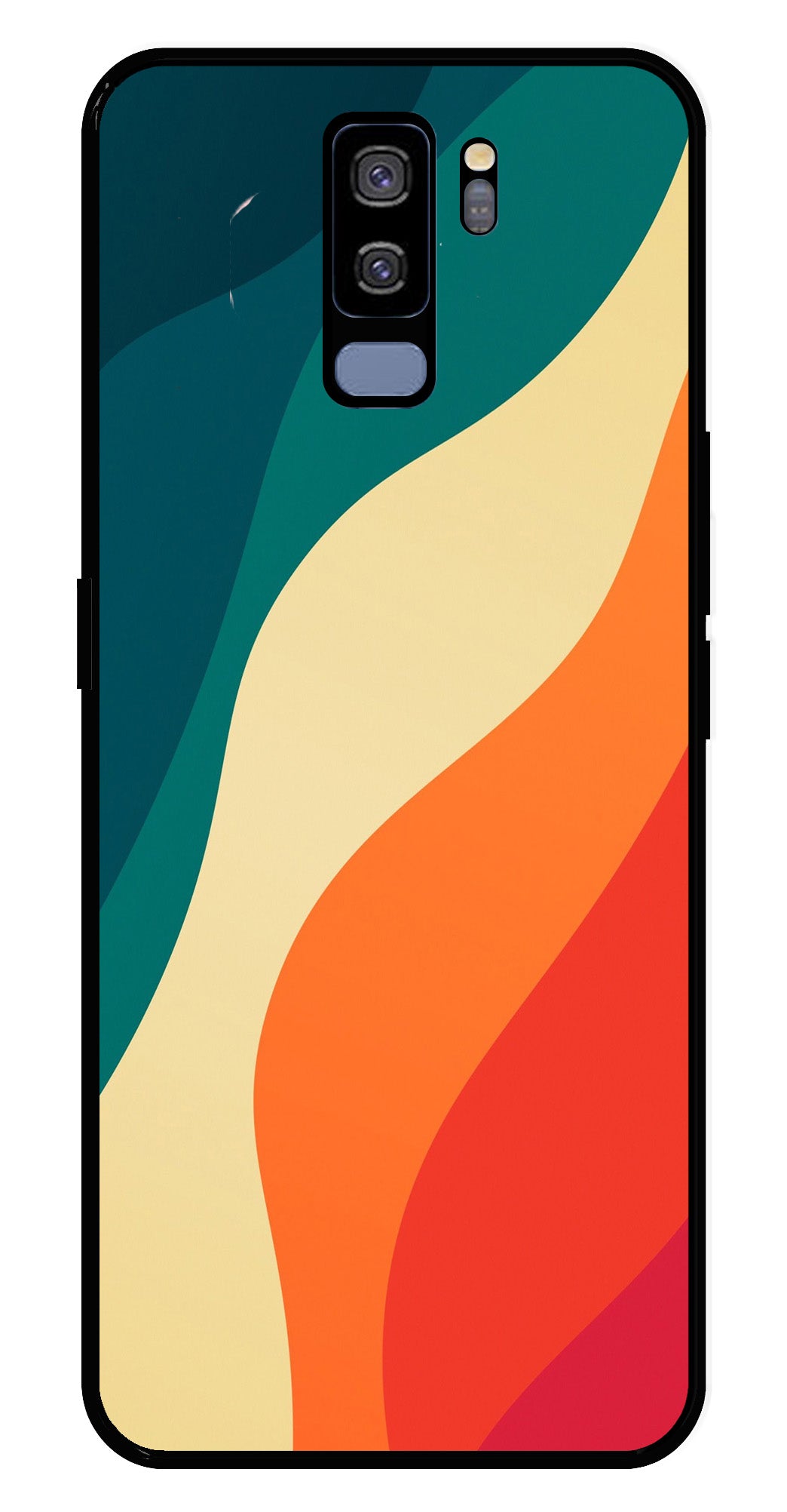 Muted Rainbow Metal Mobile Case for Samsung Galaxy S9 Plus   (Design No -39)