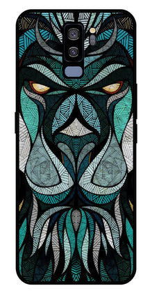 Lion Pattern Metal Mobile Case for Samsung Galaxy S9 Plus