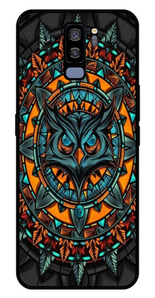 Owl Pattern Metal Mobile Case for Samsung Galaxy S9 Plus