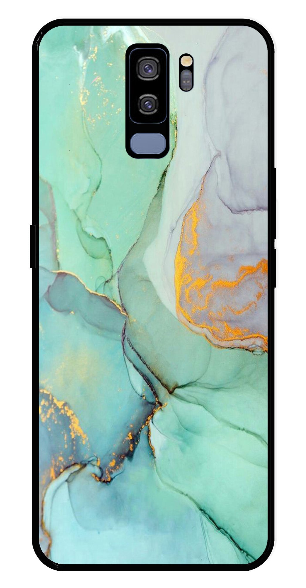 Marble Design Metal Mobile Case for Samsung Galaxy S9 Plus   (Design No -46)