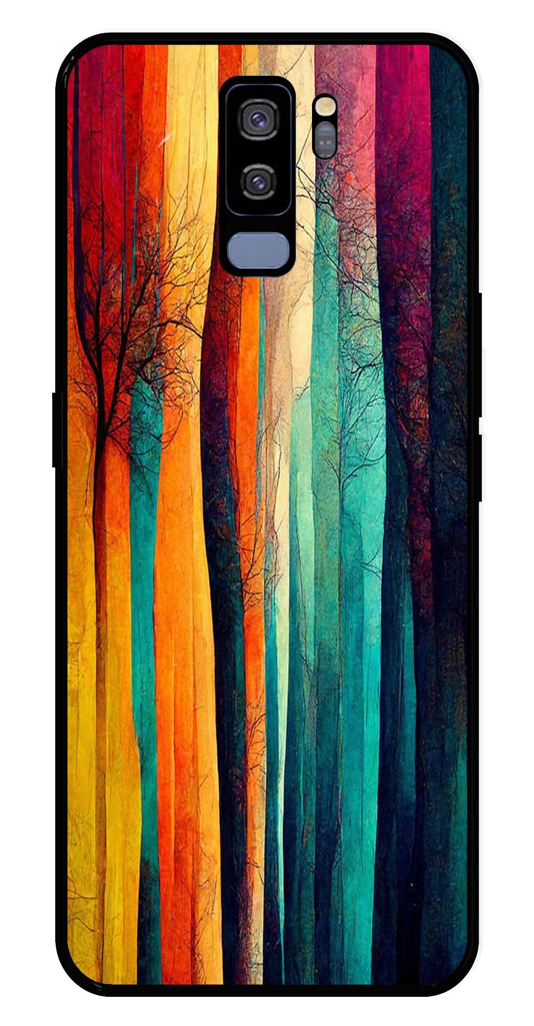 Modern Art Colorful Metal Mobile Case for Samsung Galaxy S9 Plus   (Design No -47)