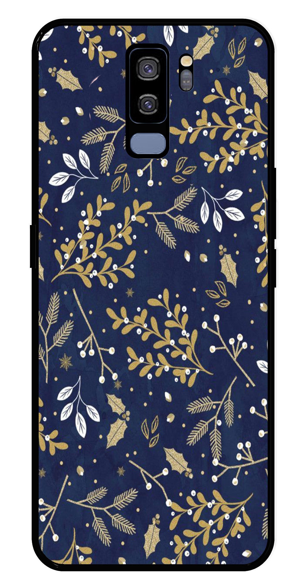 Floral Pattern  Metal Mobile Case for Samsung Galaxy S9 Plus   (Design No -52)