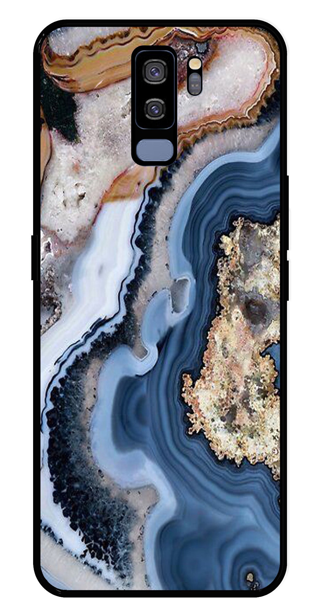 Marble Design Metal Mobile Case for Samsung Galaxy S9 Plus   (Design No -53)