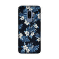 White flowers Blue Background2 Case for Galaxy S9 Plus