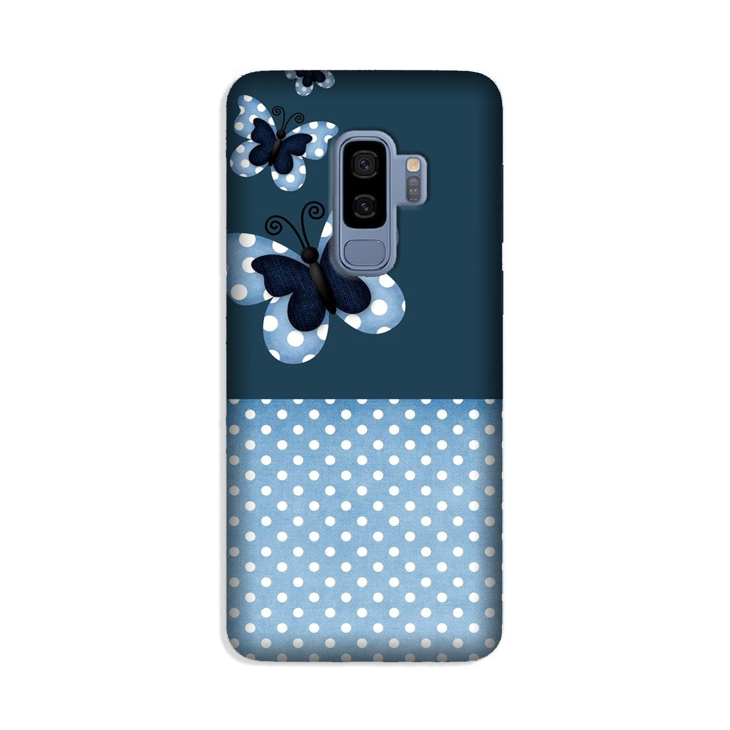 White dots Butterfly Case for Galaxy S9 Plus