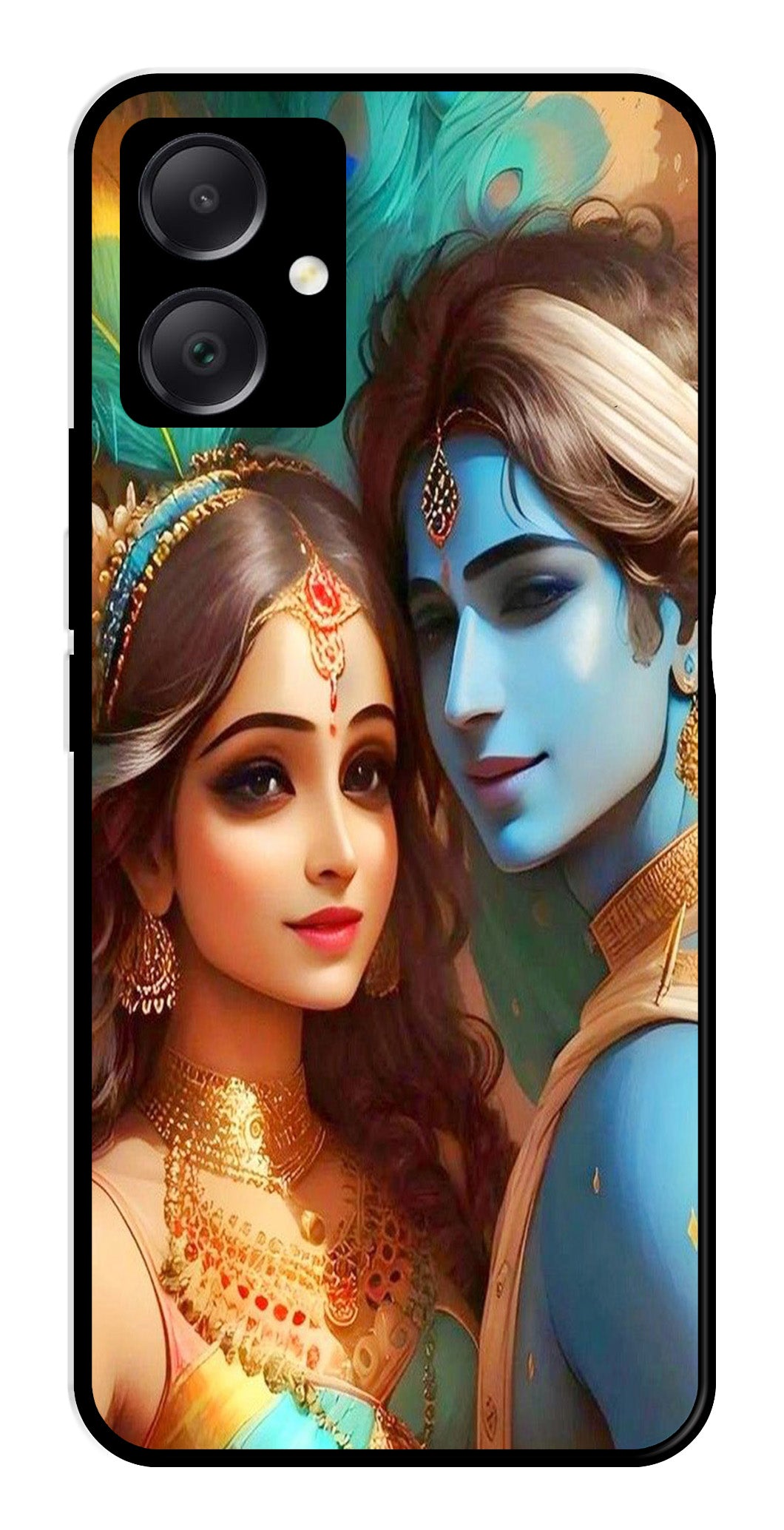 Lord Radha Krishna Metal Mobile Case for Samsung Galaxy A05   (Design No -01)