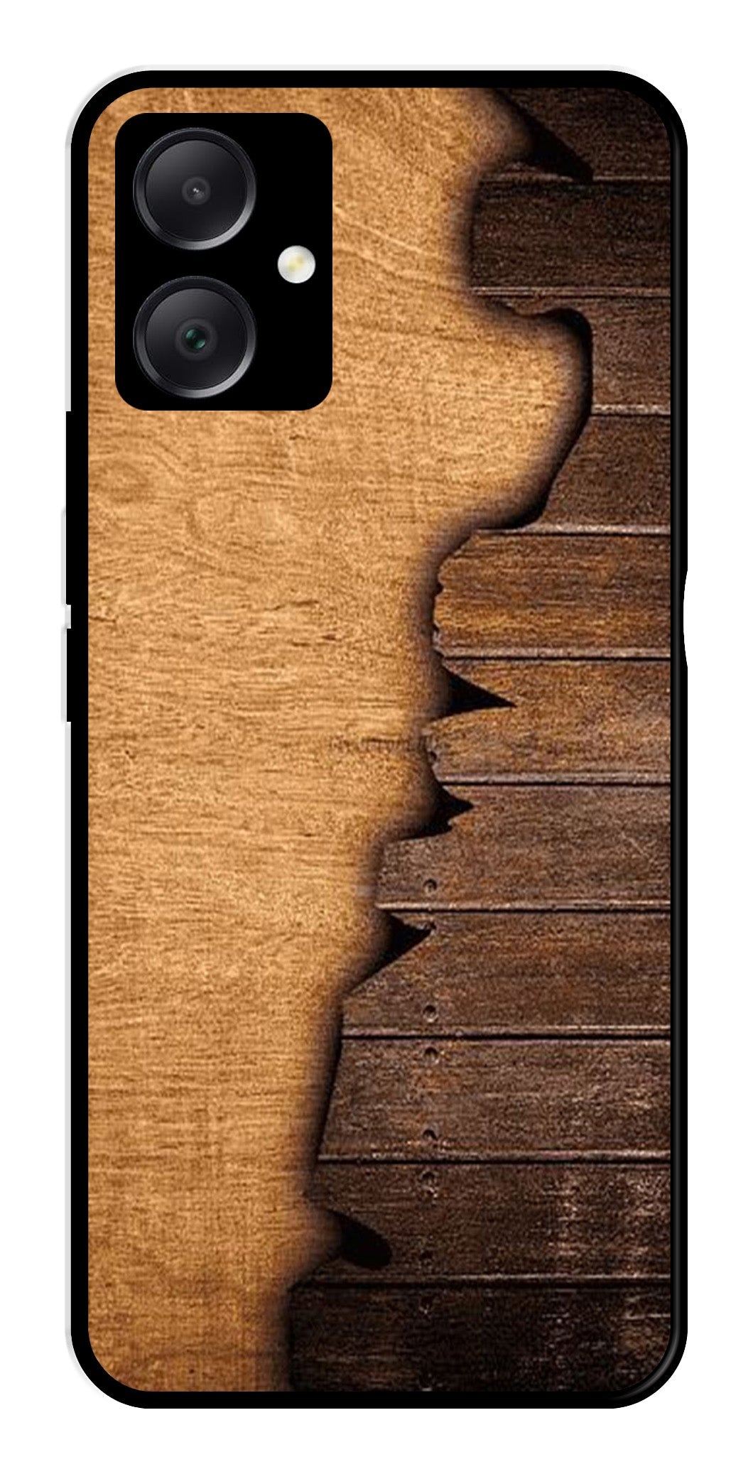 Wooden Design Metal Mobile Case for Samsung Galaxy A05   (Design No -13)