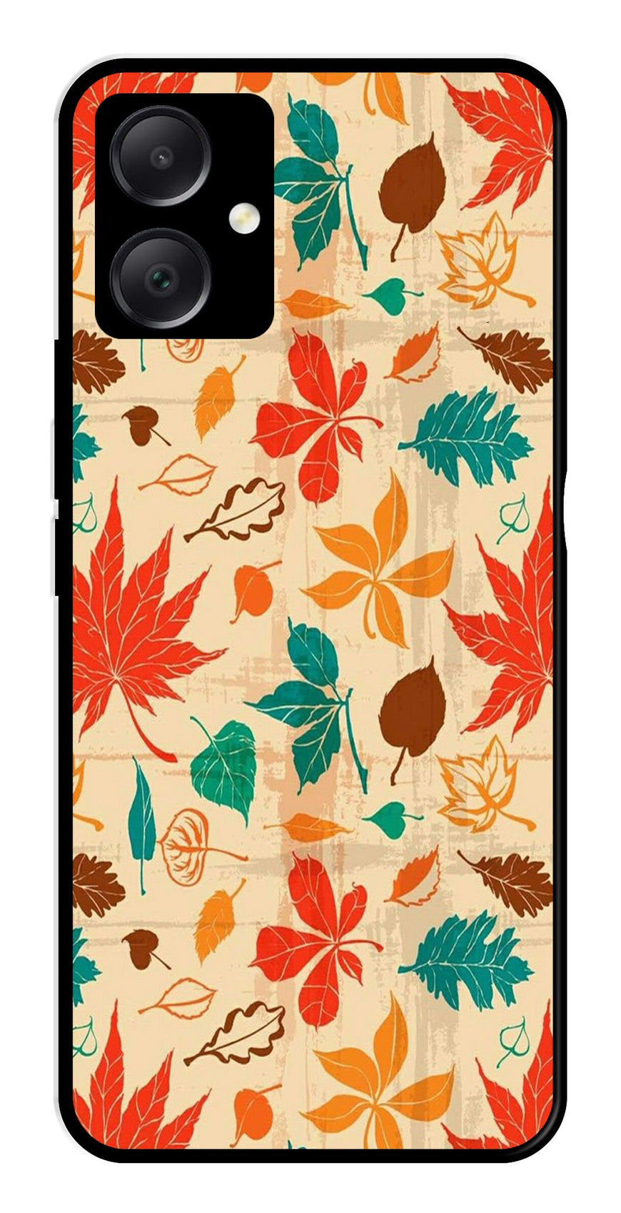 Leafs Design Metal Mobile Case for Samsung Galaxy A05   (Design No -14)