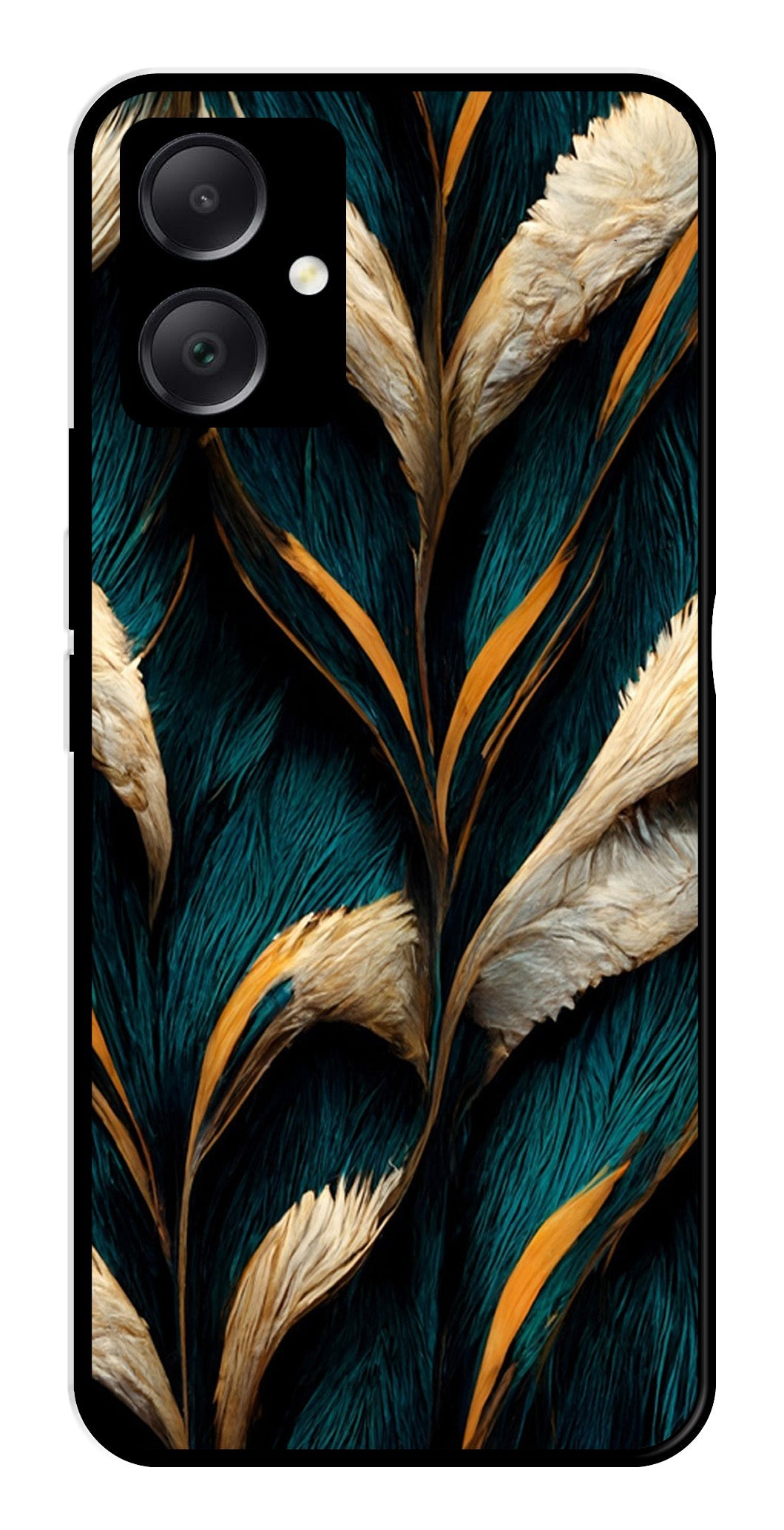 Feathers Metal Mobile Case for Samsung Galaxy A05   (Design No -30)