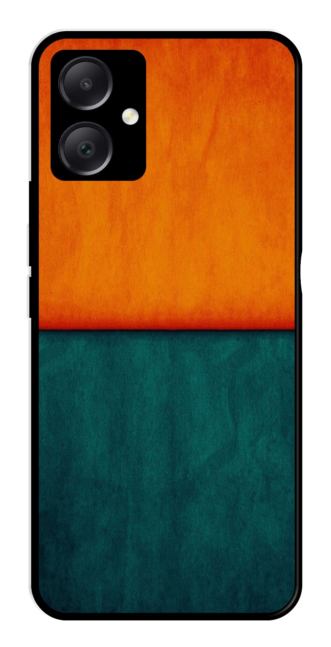 Orange Green Pattern Metal Mobile Case for Samsung Galaxy A05   (Design No -45)