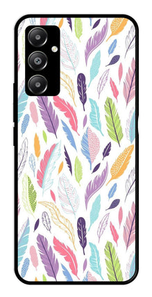Colorful Feathers Metal Mobile Case for Samsung Galaxy A05s