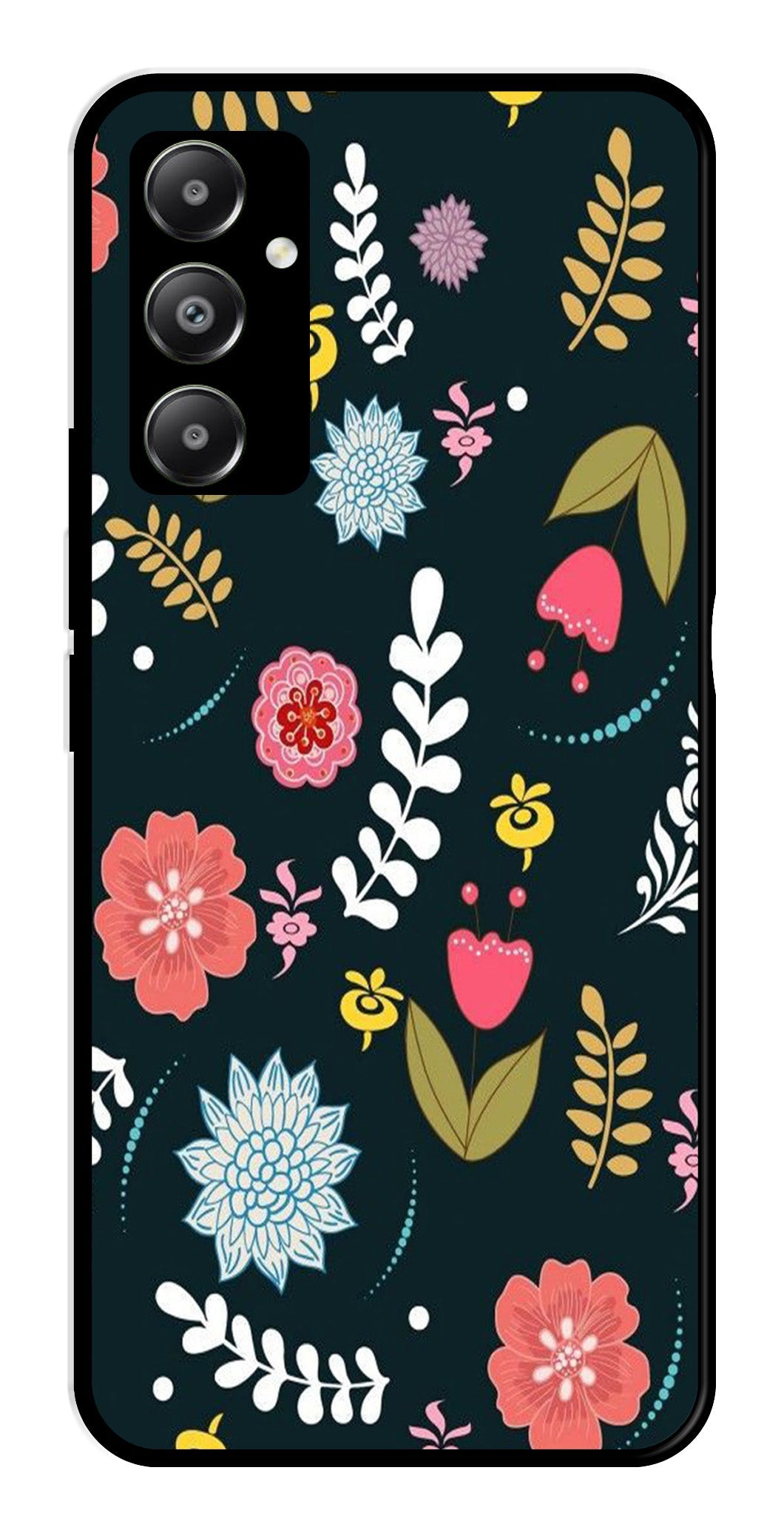 Floral Pattern2 Metal Mobile Case for Samsung Galaxy A05s   (Design No -12)