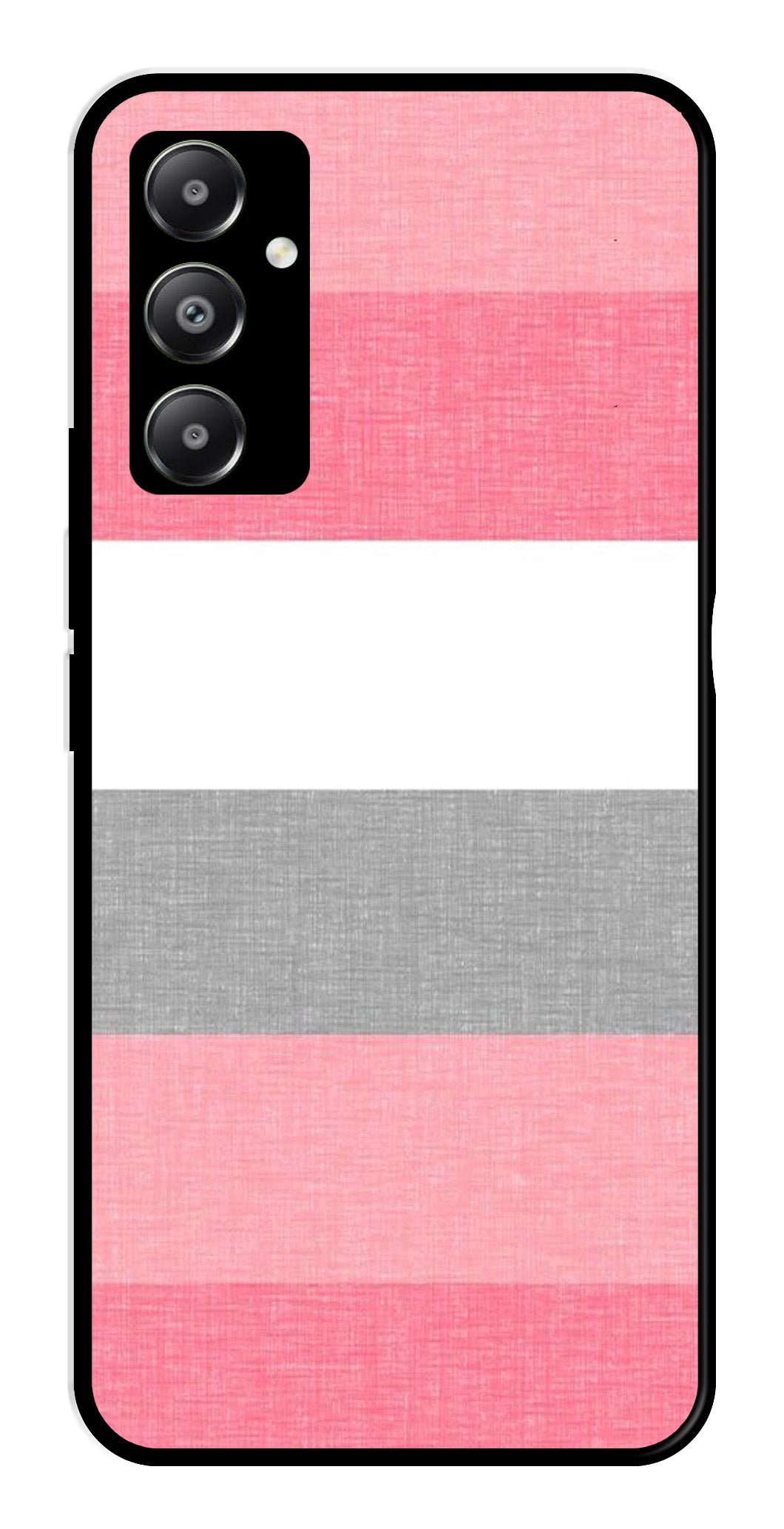 Pink Pattern Metal Mobile Case for Samsung Galaxy A05s   (Design No -23)