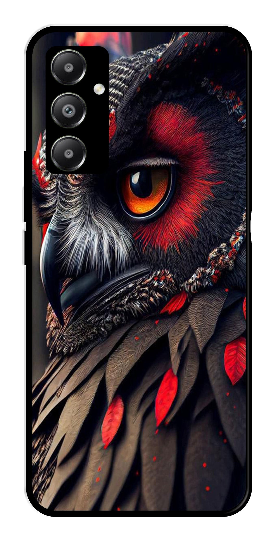 Owl Design Metal Mobile Case for Samsung Galaxy A05s   (Design No -26)