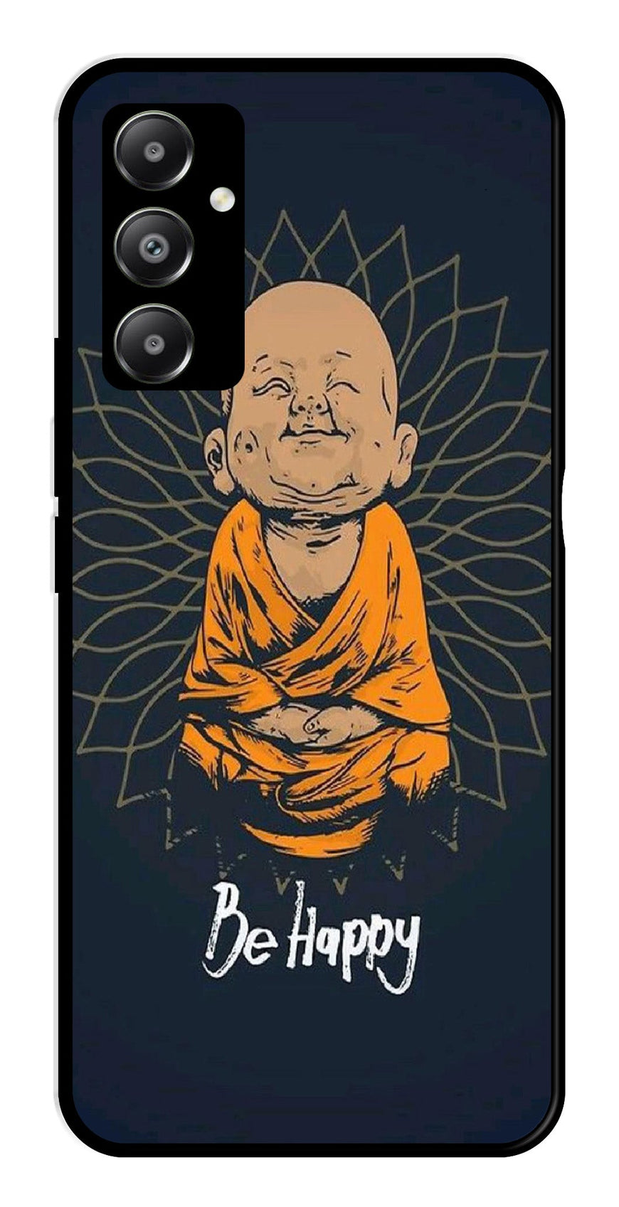 Be Happy Metal Mobile Case for Samsung Galaxy A05s   (Design No -27)