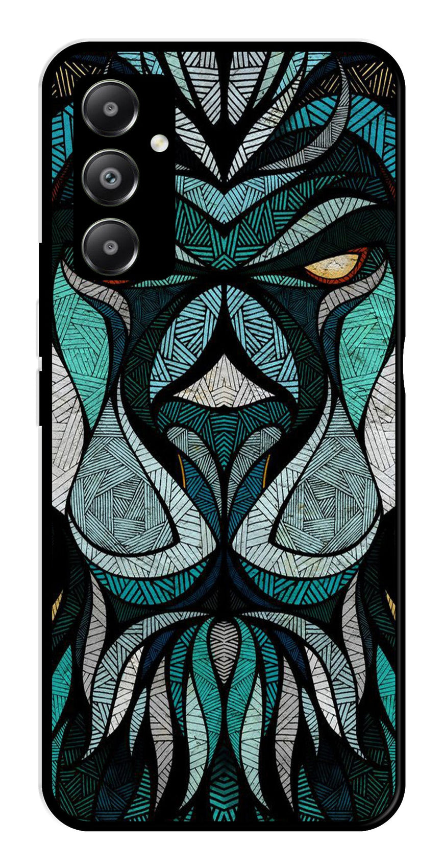 Lion Pattern Metal Mobile Case for Samsung Galaxy A05s   (Design No -40)