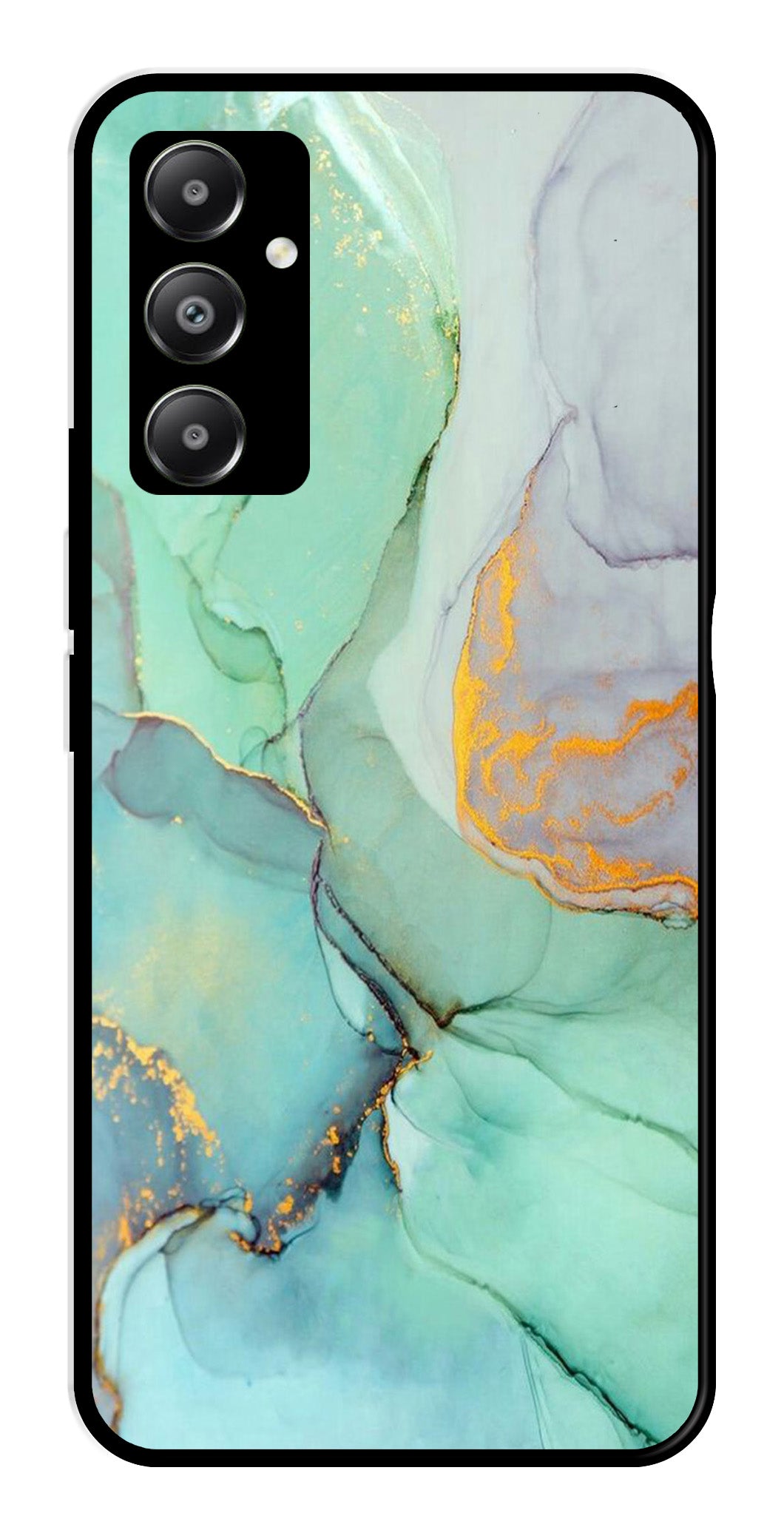 Marble Design Metal Mobile Case for Samsung Galaxy A05s   (Design No -46)