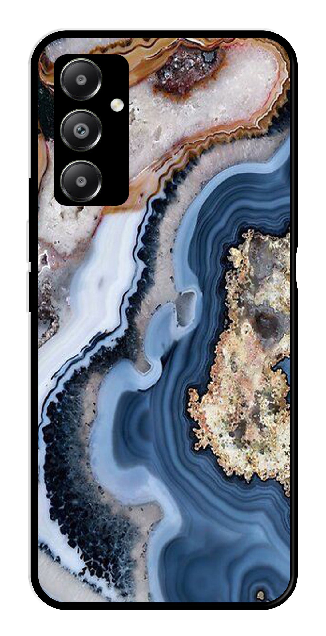 Marble Design Metal Mobile Case for Samsung Galaxy A05s   (Design No -53)