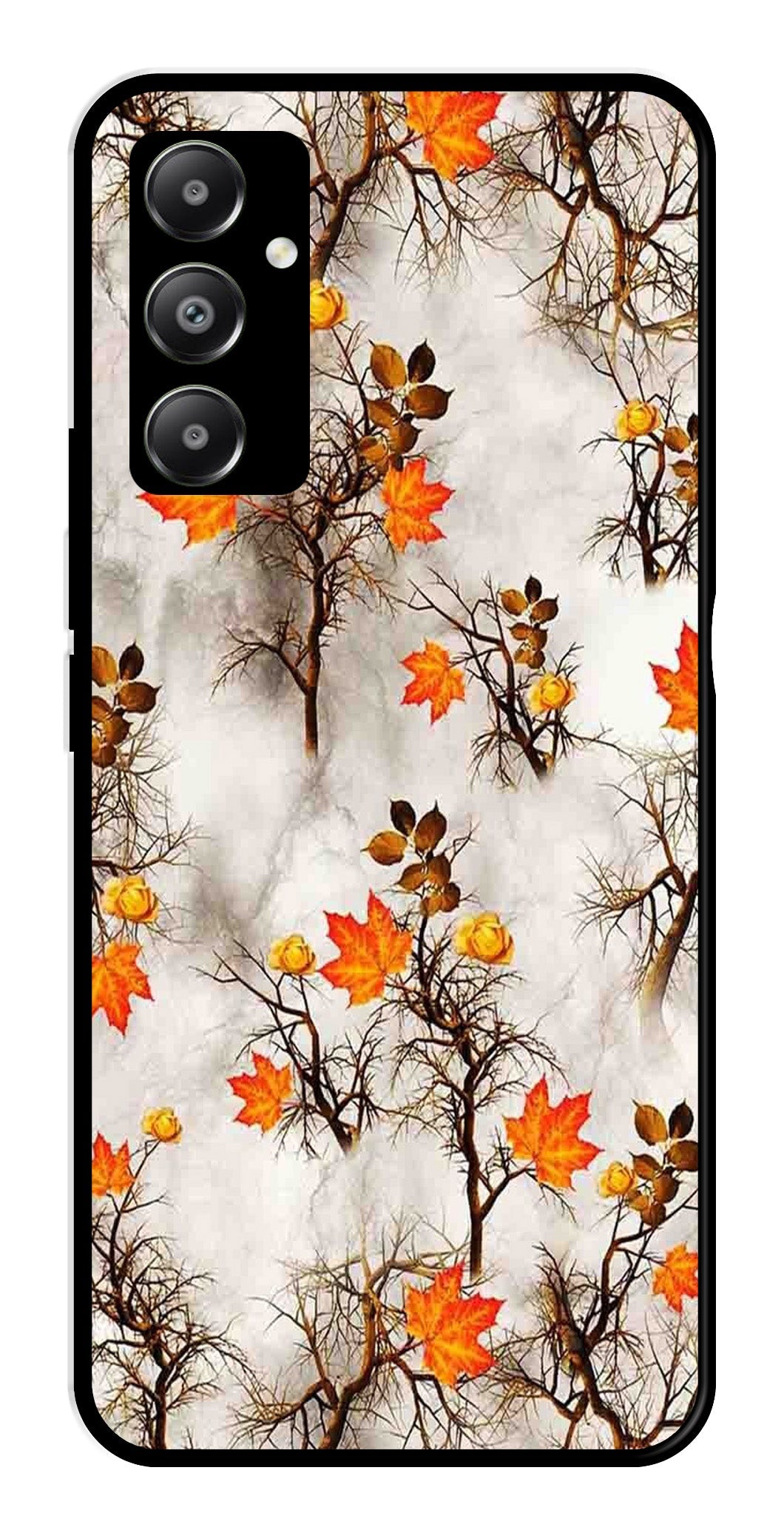 Autumn leaves Metal Mobile Case for Samsung Galaxy A05s   (Design No -55)