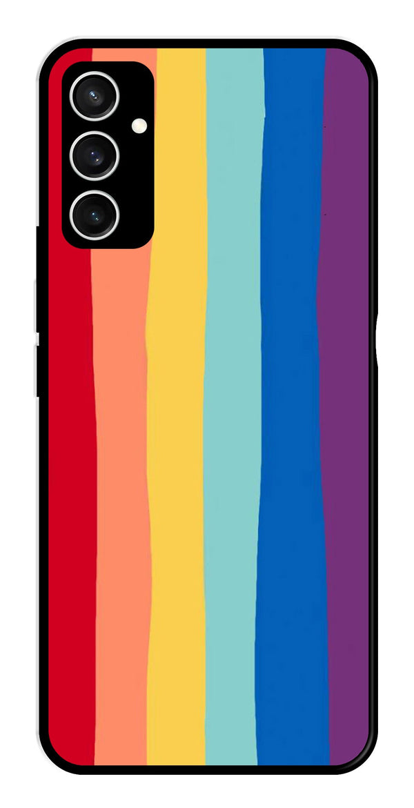 Rainbow MultiColor Metal Mobile Case for Samsung Galaxy S23 FE   (Design No -03)