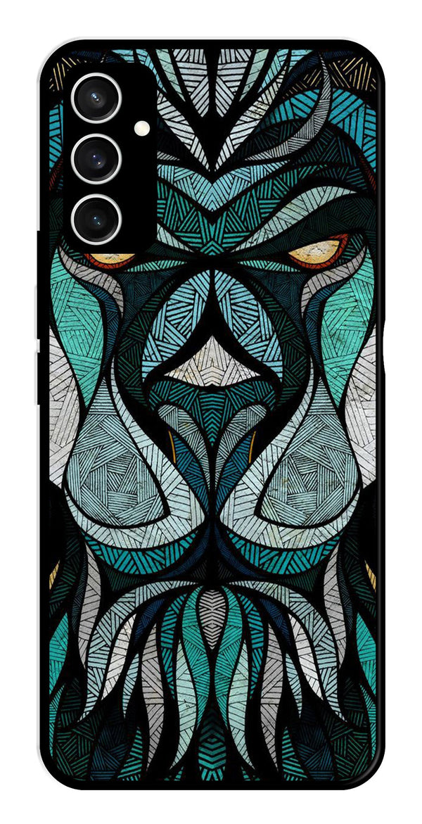 Lion Pattern Metal Mobile Case for Samsung Galaxy S23 FE   (Design No -40)