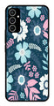 Flower Leaves Design Metal Mobile Case for Samsung Galaxy S23 FE   (Design No -50)