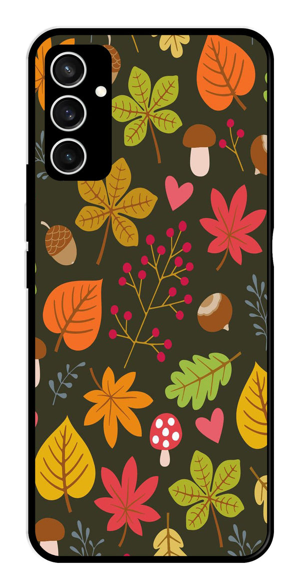 Leaves Design Metal Mobile Case for Samsung Galaxy S23 FE   (Design No -51)