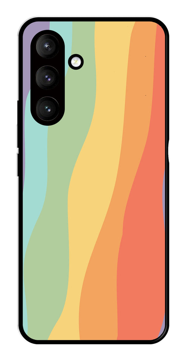 Muted Rainbow Metal Mobile Case for Samsung Galaxy S24 5G   (Design No -02)