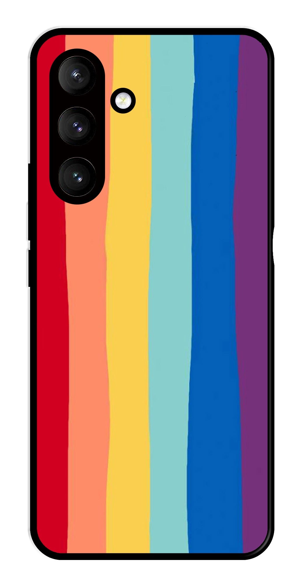 Rainbow MultiColor Metal Mobile Case for Samsung Galaxy S24 5G   (Design No -03)