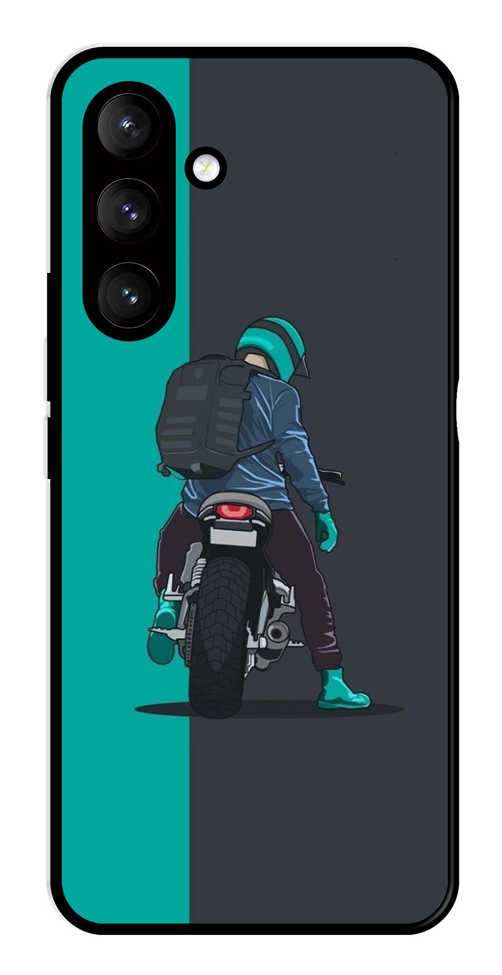 Bike Lover Metal Mobile Case for Samsung Galaxy S24 5G   (Design No -05)