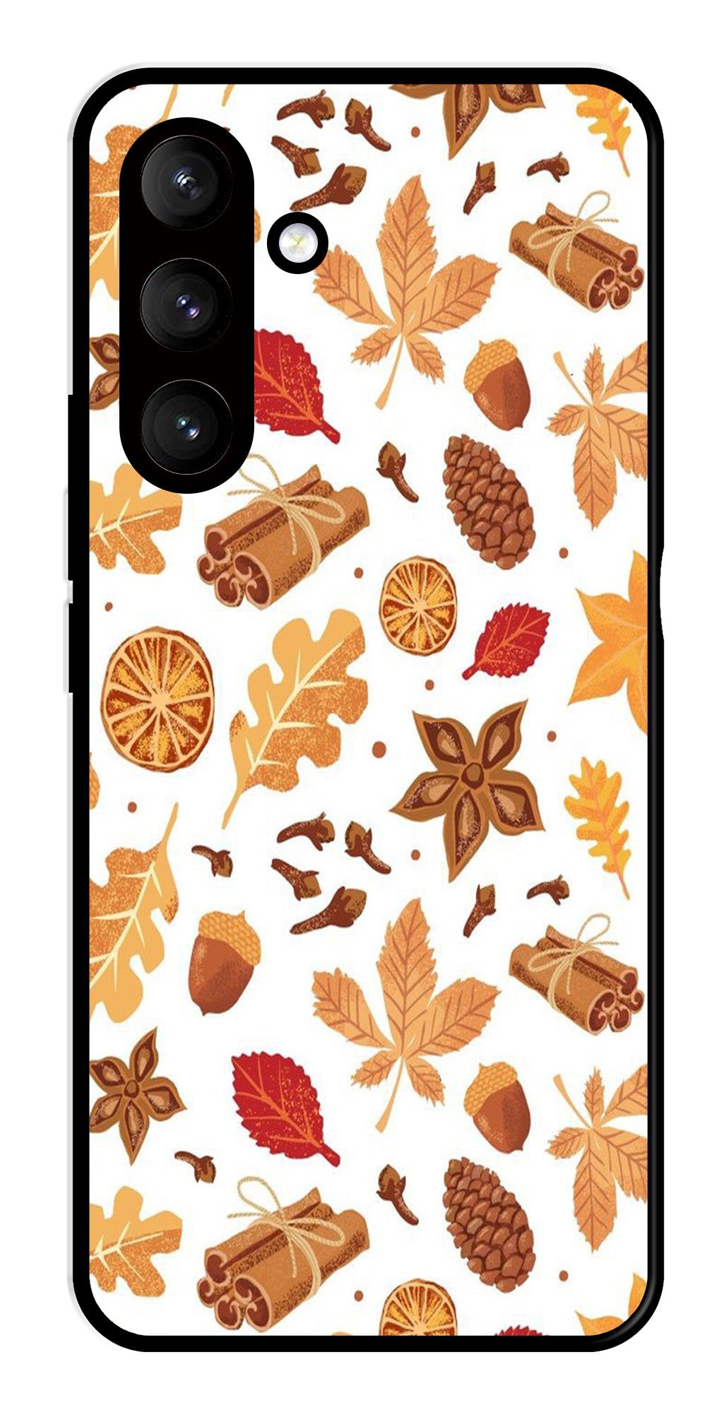 Autumn Leaf Metal Mobile Case for Samsung Galaxy S24 5G   (Design No -19)