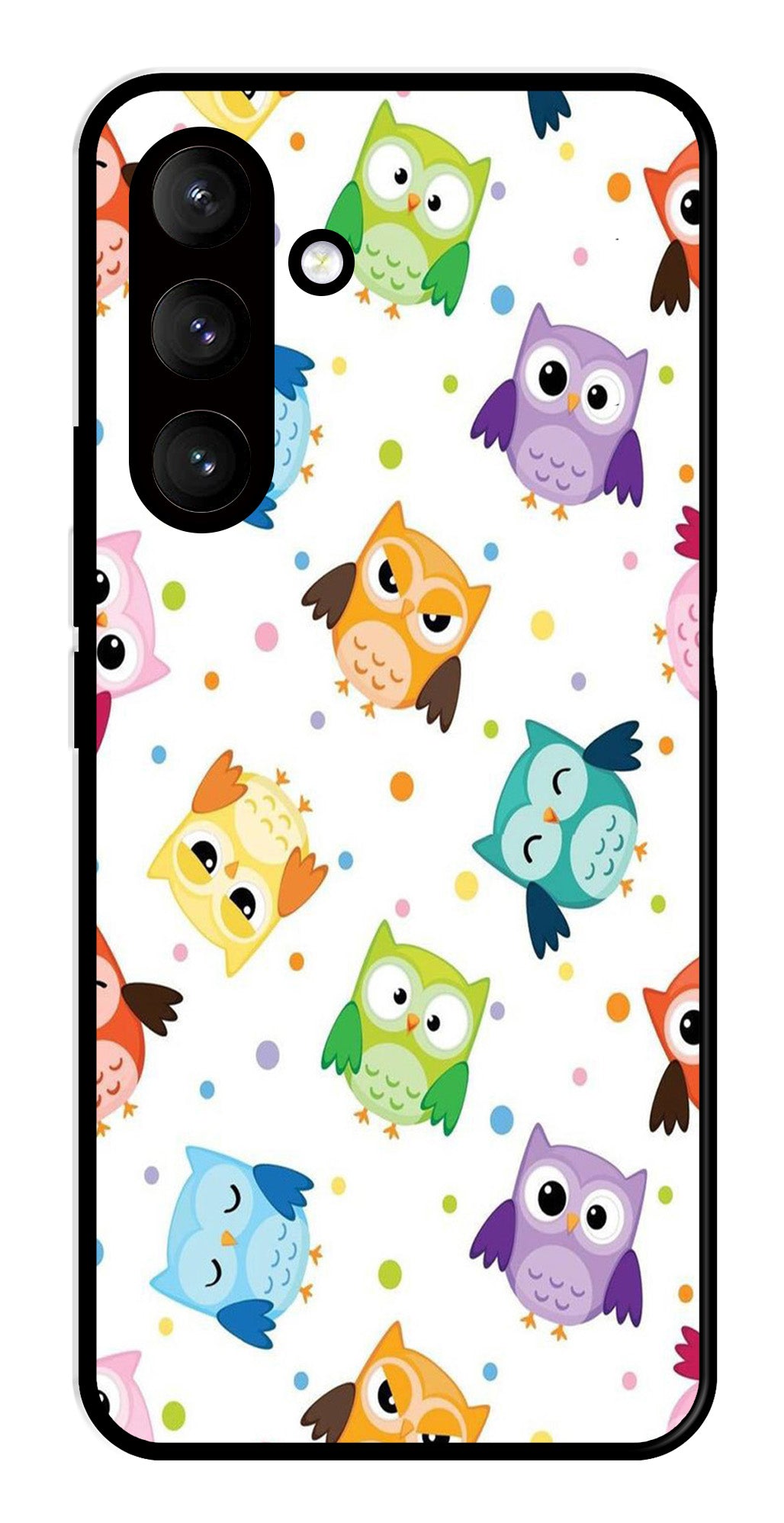 Owls Pattern Metal Mobile Case for Samsung Galaxy S24 5G   (Design No -20)
