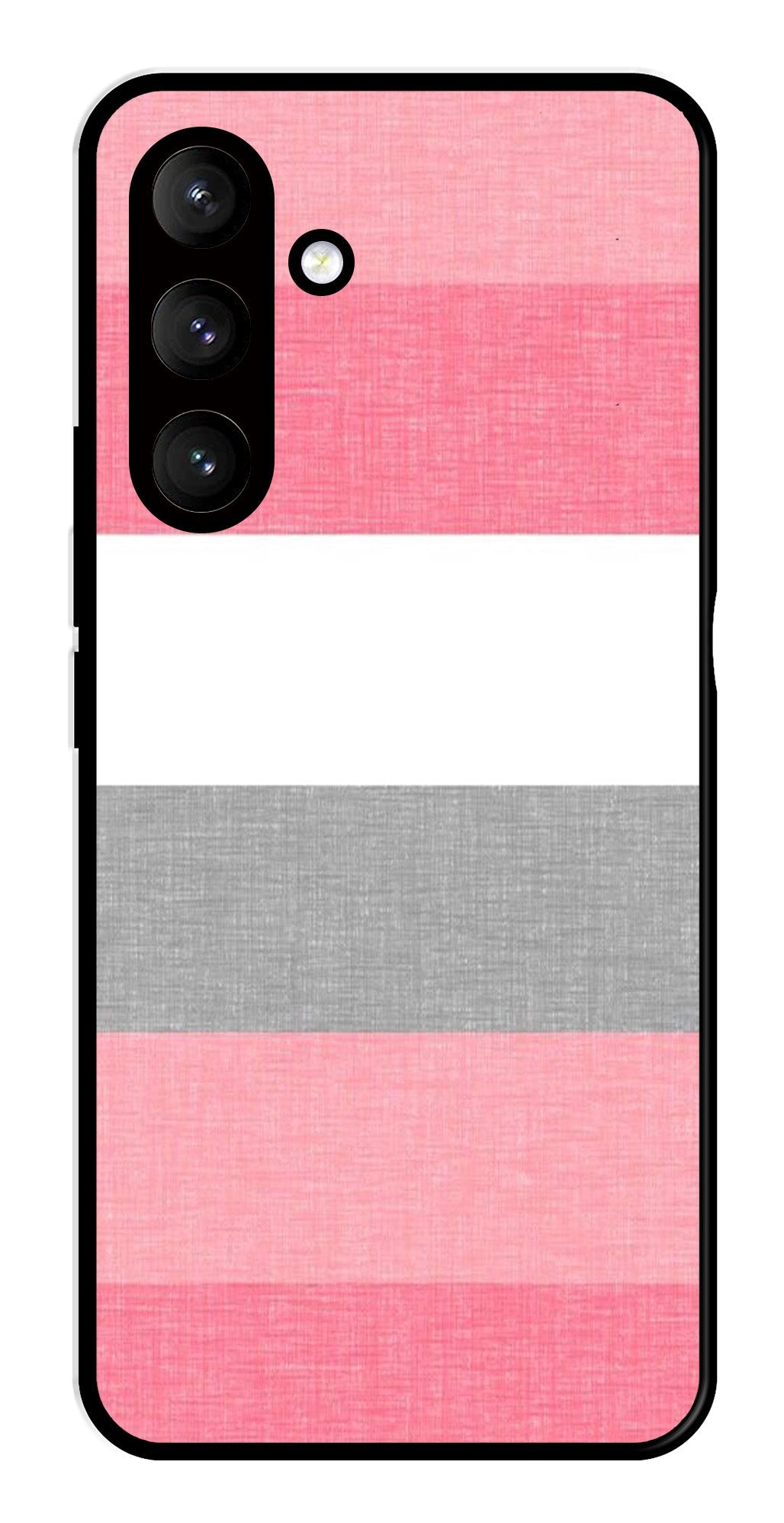 Pink Pattern Metal Mobile Case for Samsung Galaxy S24 5G   (Design No -23)