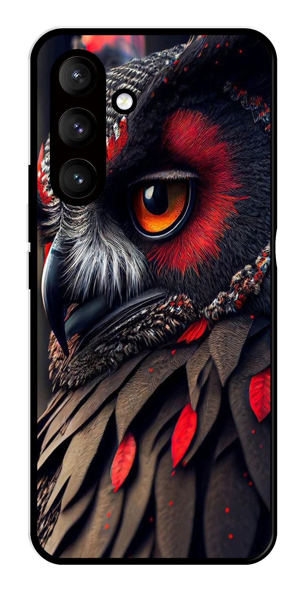 Owl Design Metal Mobile Case for Samsung Galaxy S24 5G   (Design No -26)