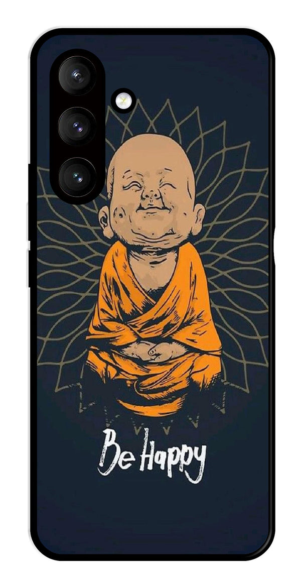 Be Happy Metal Mobile Case for Samsung Galaxy S24 5G   (Design No -27)