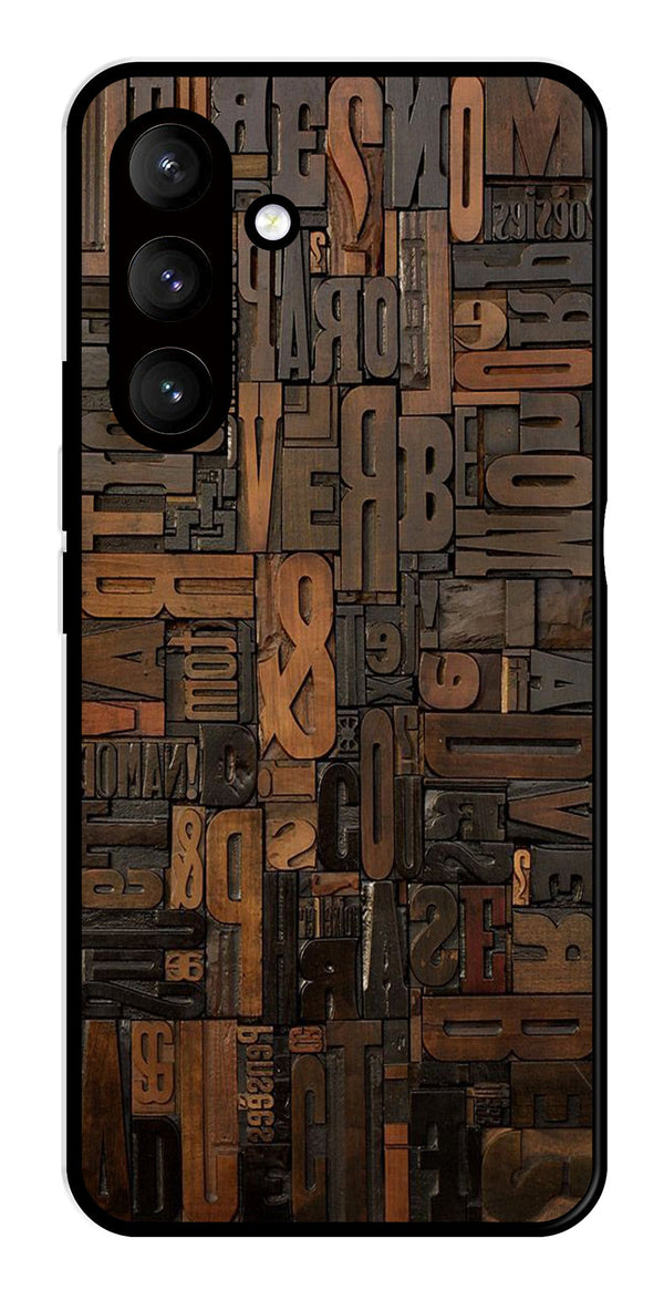 Alphabets Metal Mobile Case for Samsung Galaxy S24 5G   (Design No -32)