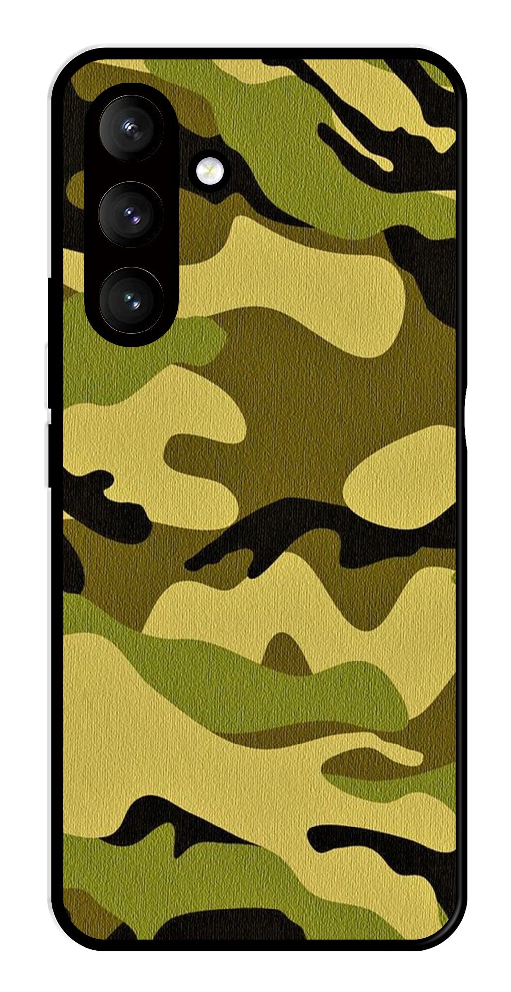 Army Pattern Metal Mobile Case for Samsung Galaxy S24 5G   (Design No -35)