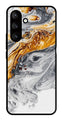 Marble Pattern Metal Mobile Case for Samsung Galaxy S24 5G   (Design No -36)
