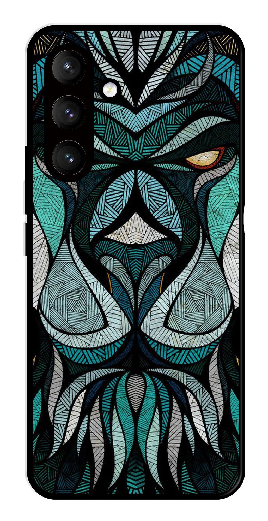 Lion Pattern Metal Mobile Case for Samsung Galaxy S24 5G   (Design No -40)