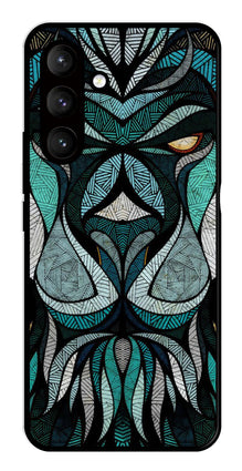 Lion Pattern Metal Mobile Case for Samsung Galaxy S24 5G