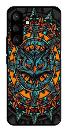 Owl Pattern Metal Mobile Case for Samsung Galaxy S24 5G