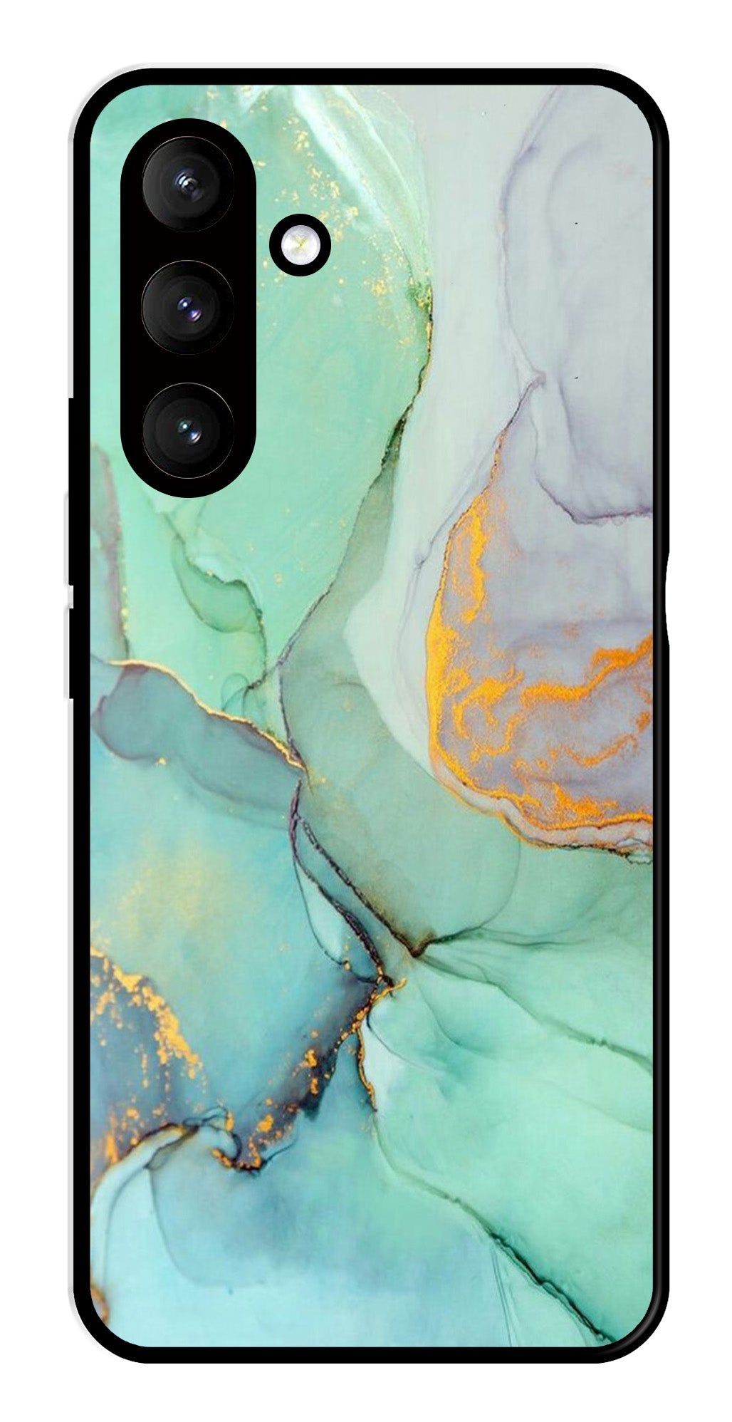Marble Design Metal Mobile Case for Samsung Galaxy S24 5G   (Design No -46)