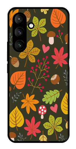 Leaves Design Metal Mobile Case for Samsung Galaxy S24 5G   (Design No -51)