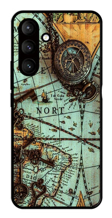 Map Design Metal Mobile Case for Samsung Galaxy S24 5G