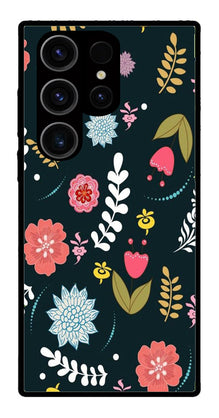 Floral Pattern2 Metal Mobile Case for Samsung Galaxy S24 Ultra 5G